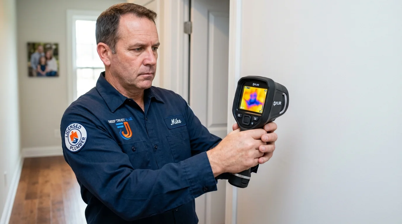 Thermal imaging leak detection by Johns Plumbing LLC in Asheville